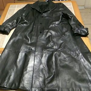 Leather trenchcoat